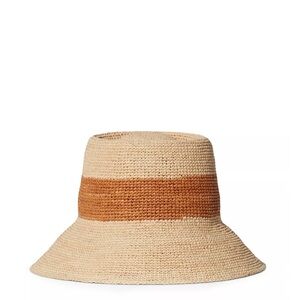 Janessa Leone Tan and Brown Straw Hat